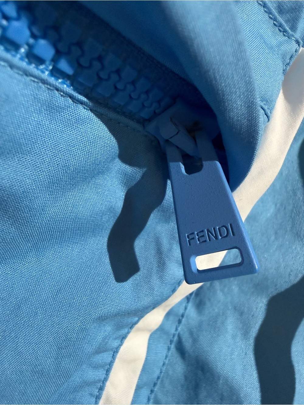 Authentic Fendi Light Blue Drawstring Skirt with Pocket - Picture 6 of 15